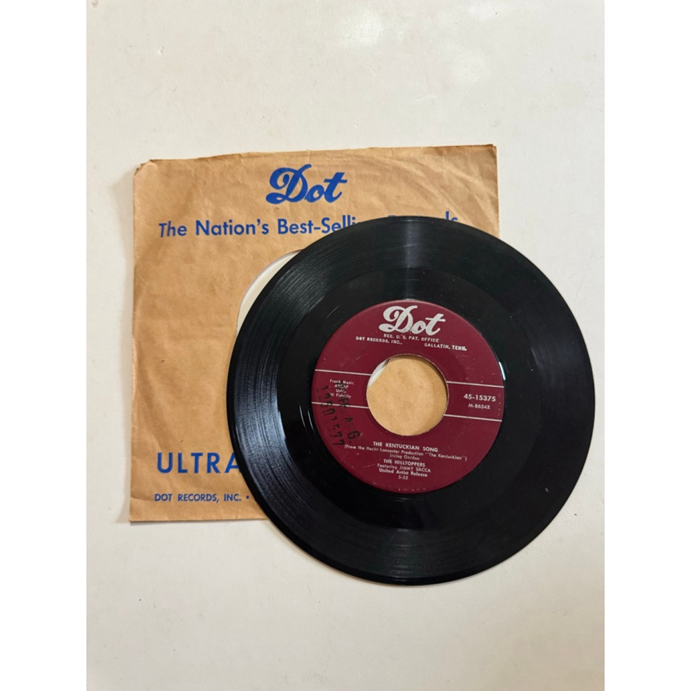 1955 Dot Records 45 RPM The Hilltoppers “The Kentuckian Song”